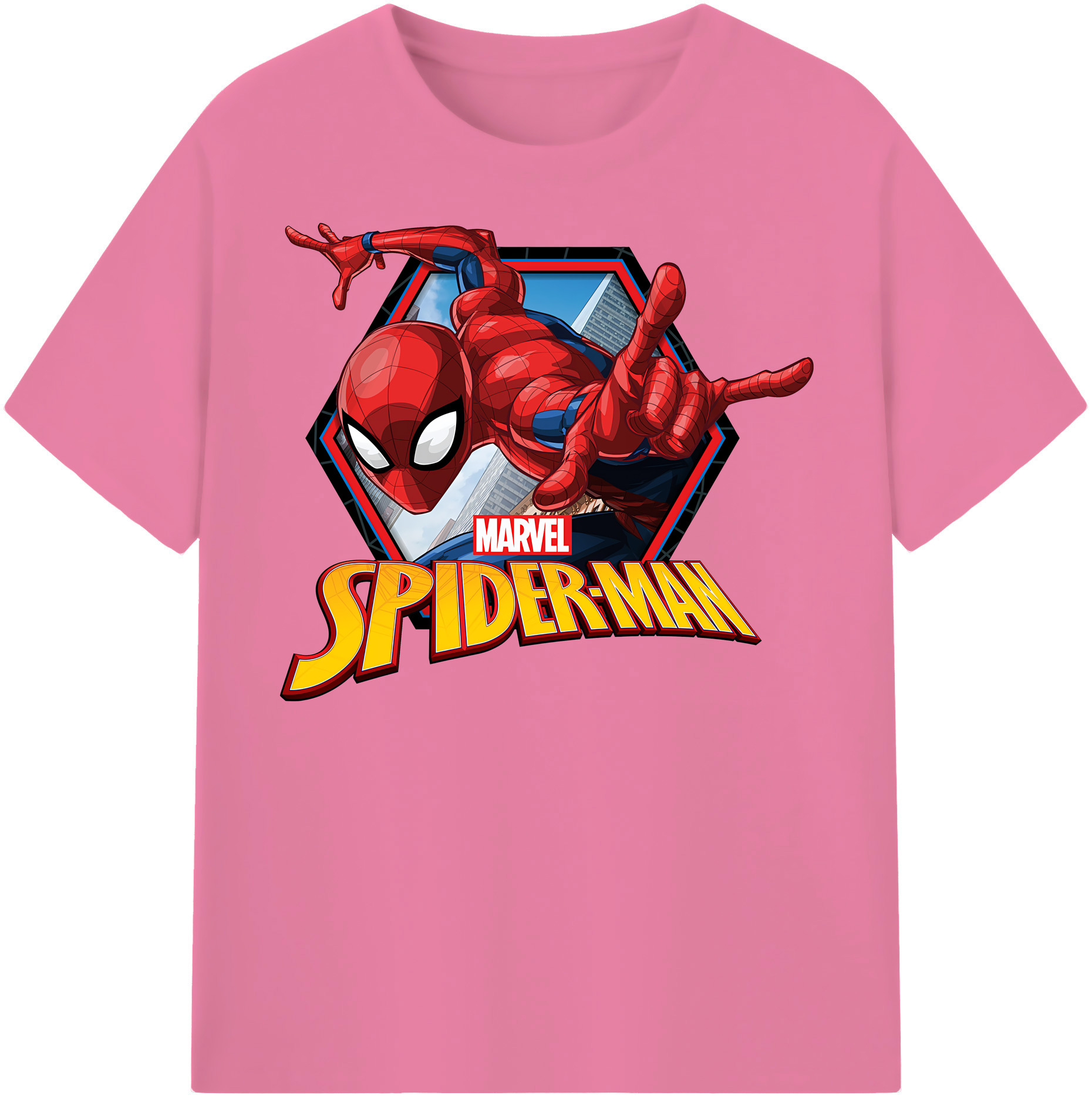 （画像用） Spider Man スパイダーマン 綿100％半袖Tシャツ（フロントプリント）